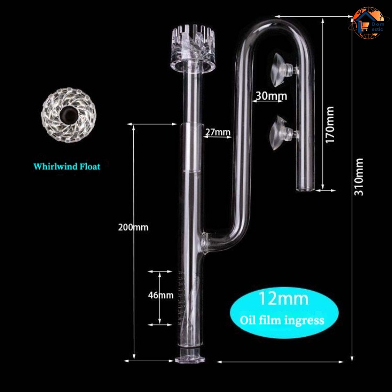 Tubo de vidrio estilo ADA para - Marine Aquarium Overflow reseña y precio