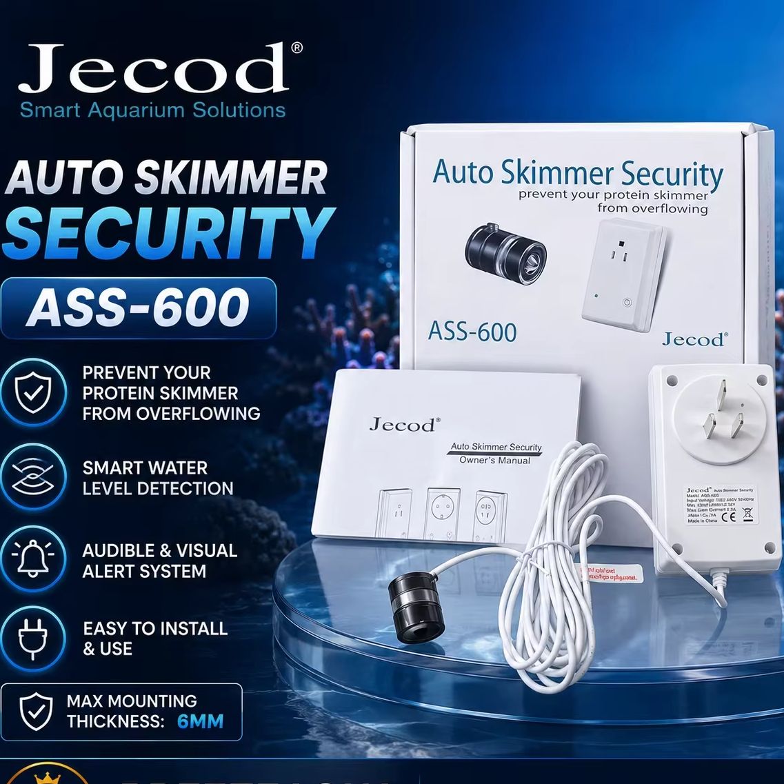 Jebao ASS-600 220V, Skimmer Au - Marine Aquarium Overflow reseña y precio